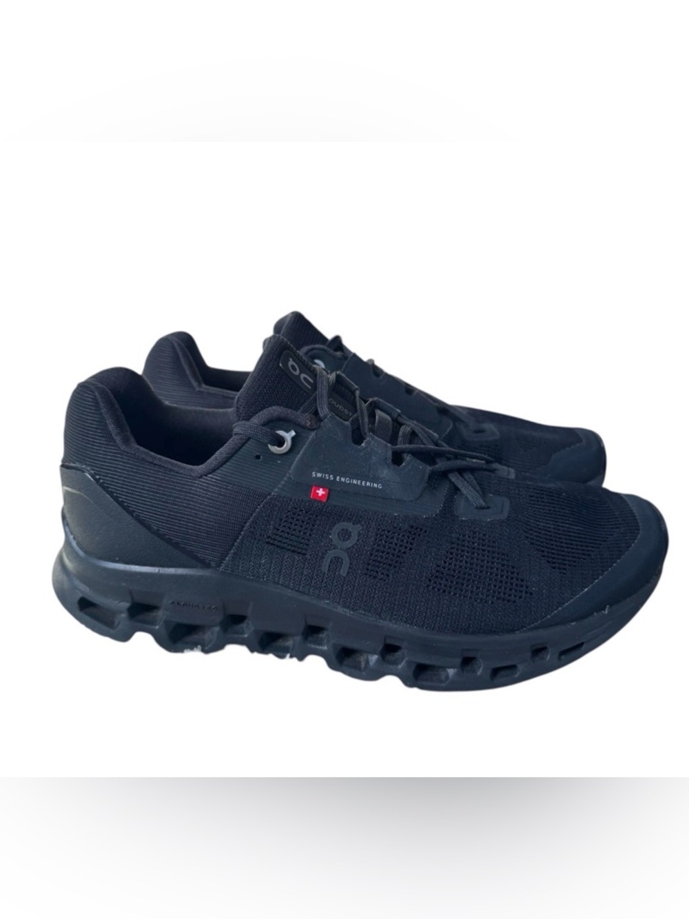 On Clouds Running Womens Cloudstratus Sneakers Size W9 Black Mesh Running Shoes